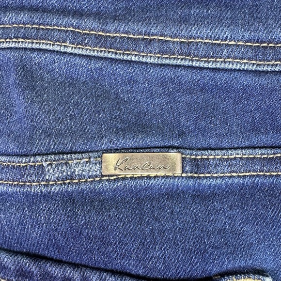 Kancan Jeans Womens 14 Flared High Rise Button Fly Denim Blue Jeans - Picture 8 of 11